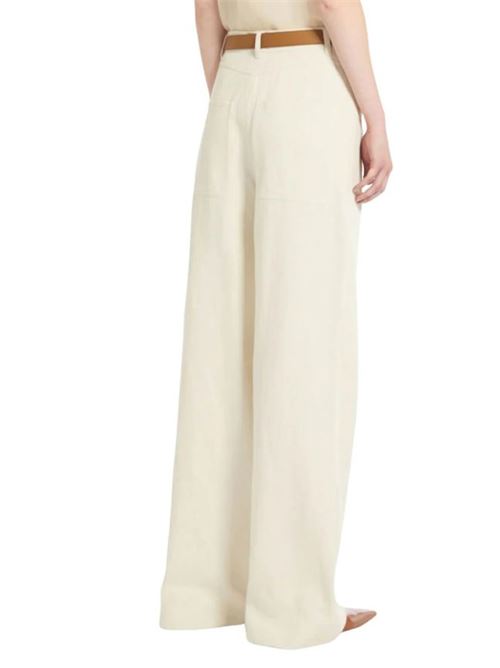 Five-pocket trousers in cotton and linen drill Max Mara | 2416131081600.001